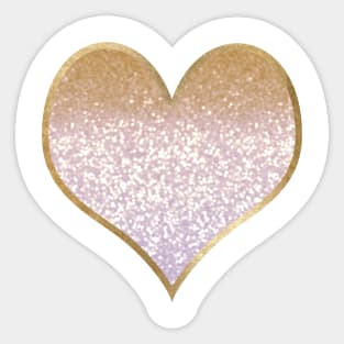 Heart - golden blush gradient Sticker